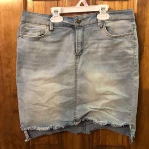 Black daisy jean skirt